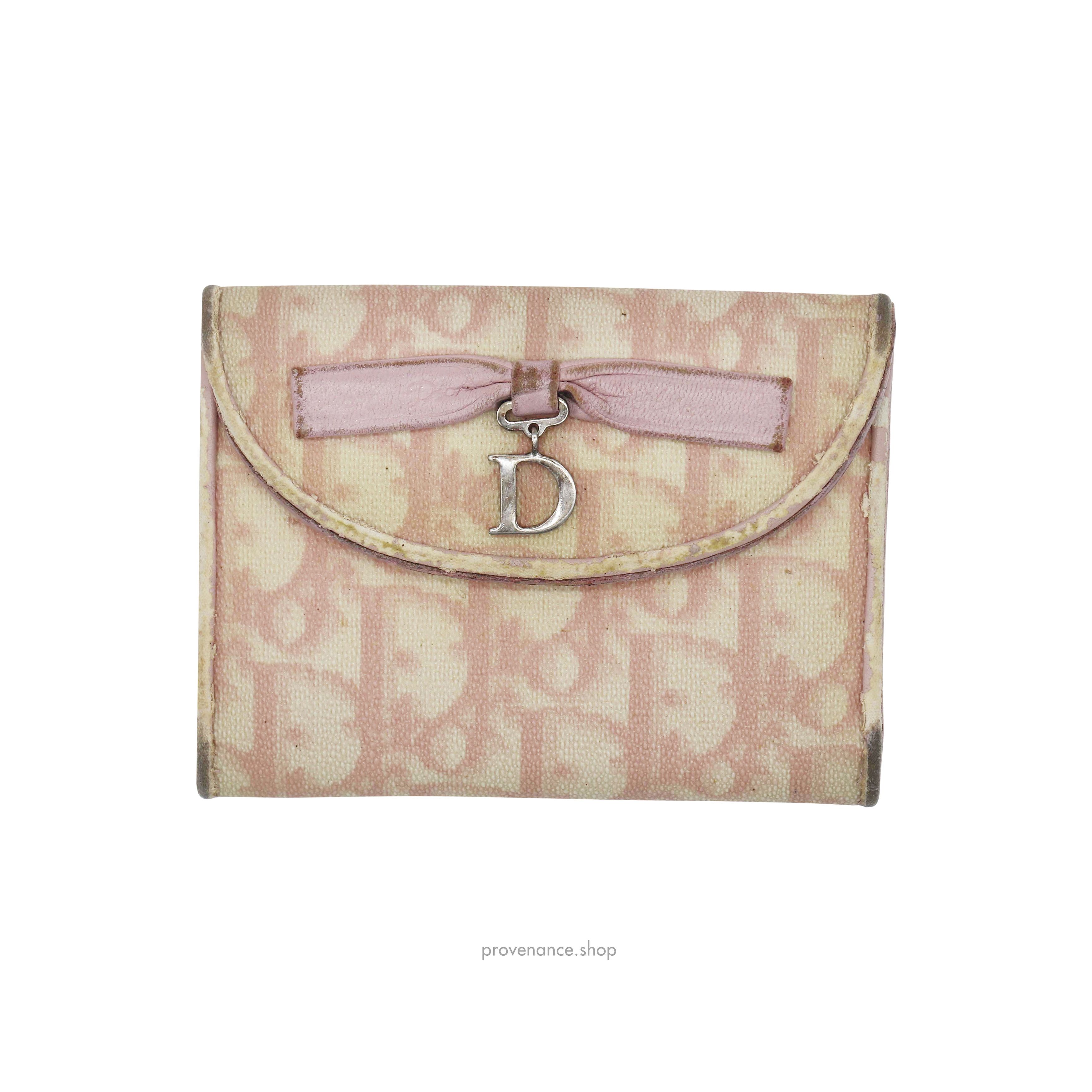 Dior 🔴 Dior Trotter Bow Trifold Wallet - Pink | Grailed