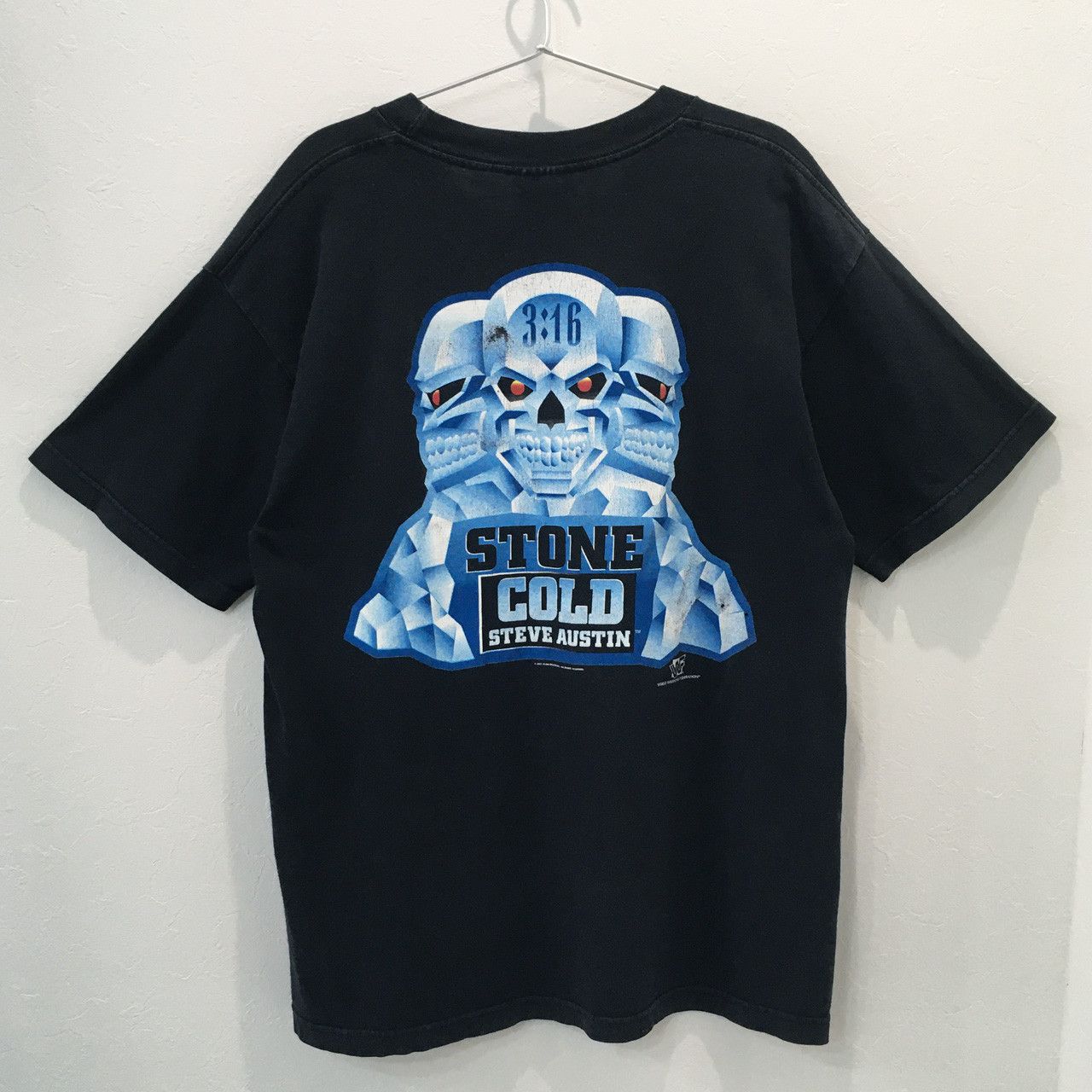 Vintage × WWE × WWF Stone cold Steve Austin skull and middle