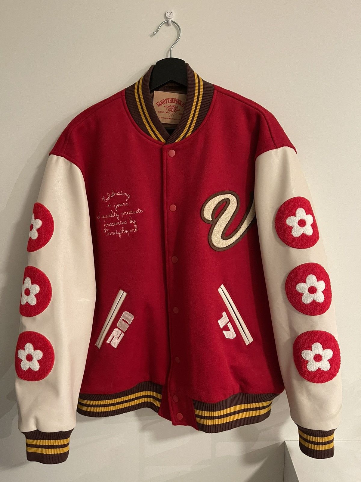 Vandy The Pink Burger Varsity Jacket | Grailed