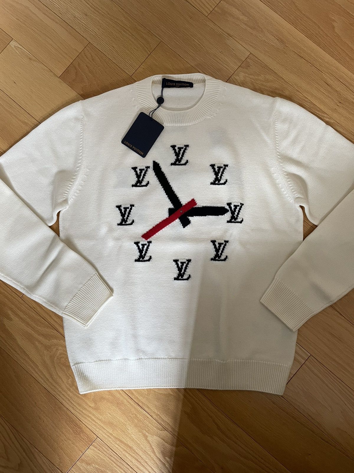 Louis Vuitton Clock Intarsia Pullover (Final Drop) Grailed