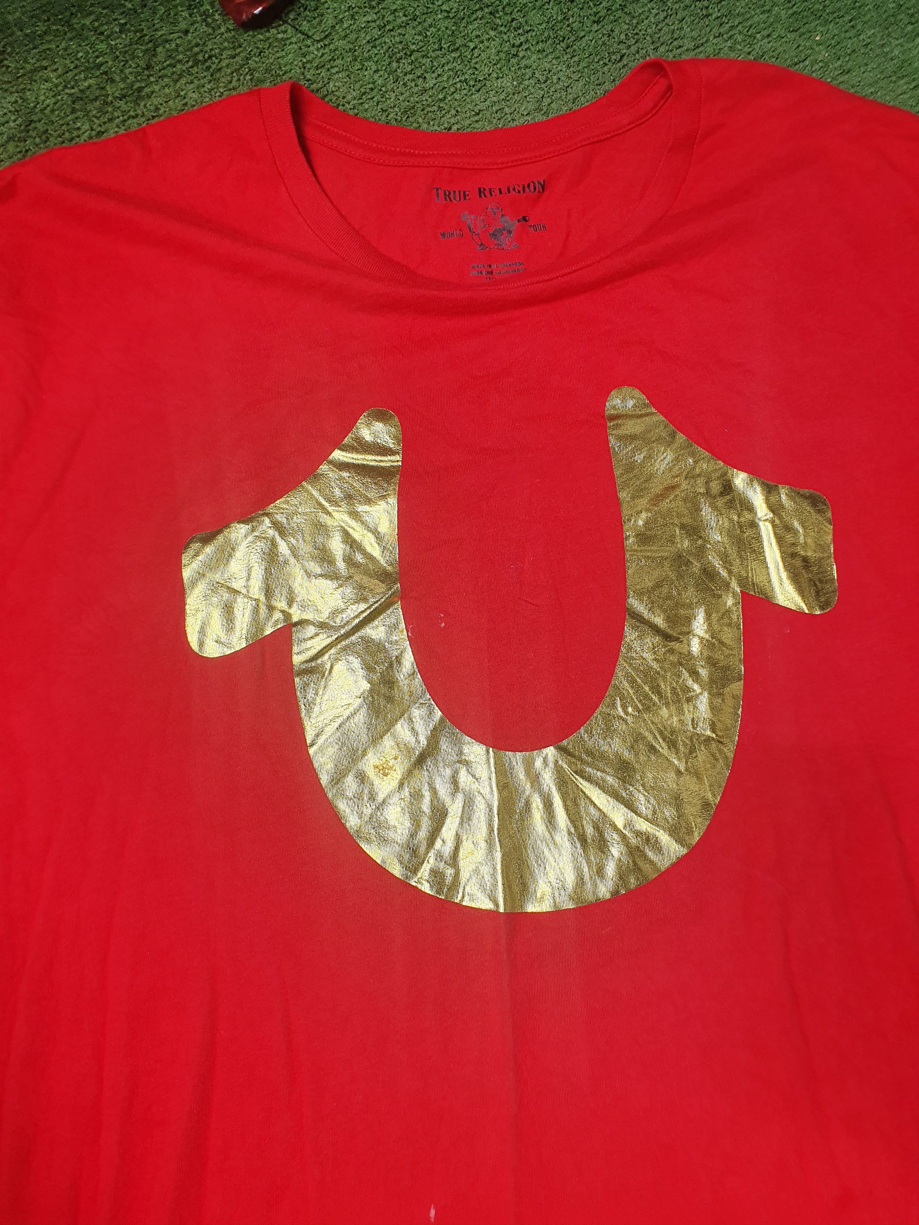 True Religion True Religion big front Gold Horsesshoe logo tee,3XL Size US XL / EU 56 / 4 - 4 Thumbnail