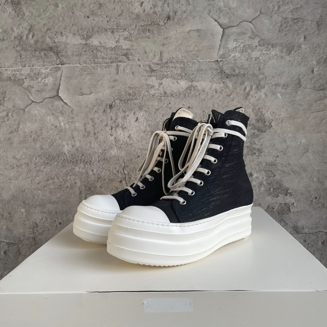 Rick Owens × Rick Owens Drkshdw RICK OWENS WAX DENIM DOUBLE
