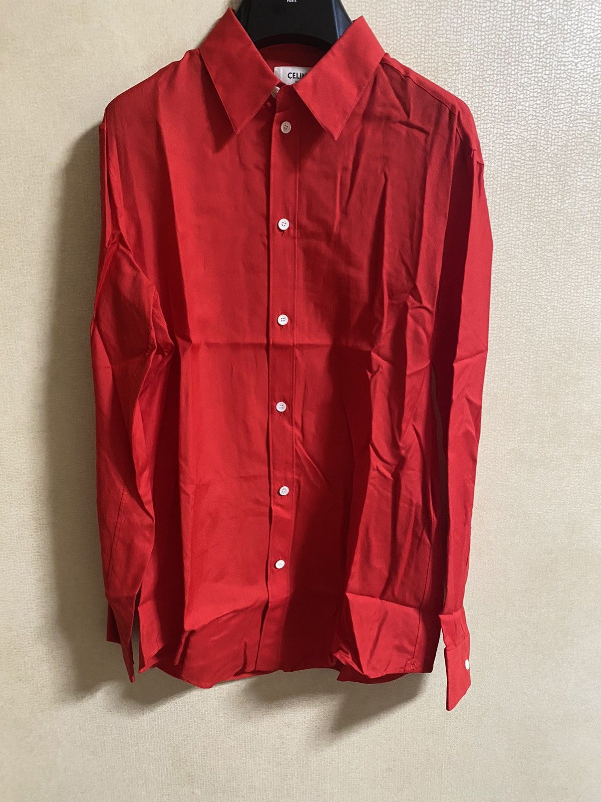 Celine × Hedi Slimane SS20 red shirt S/M Size US S / EU 44-46 / 1 - 3 Thumbnail