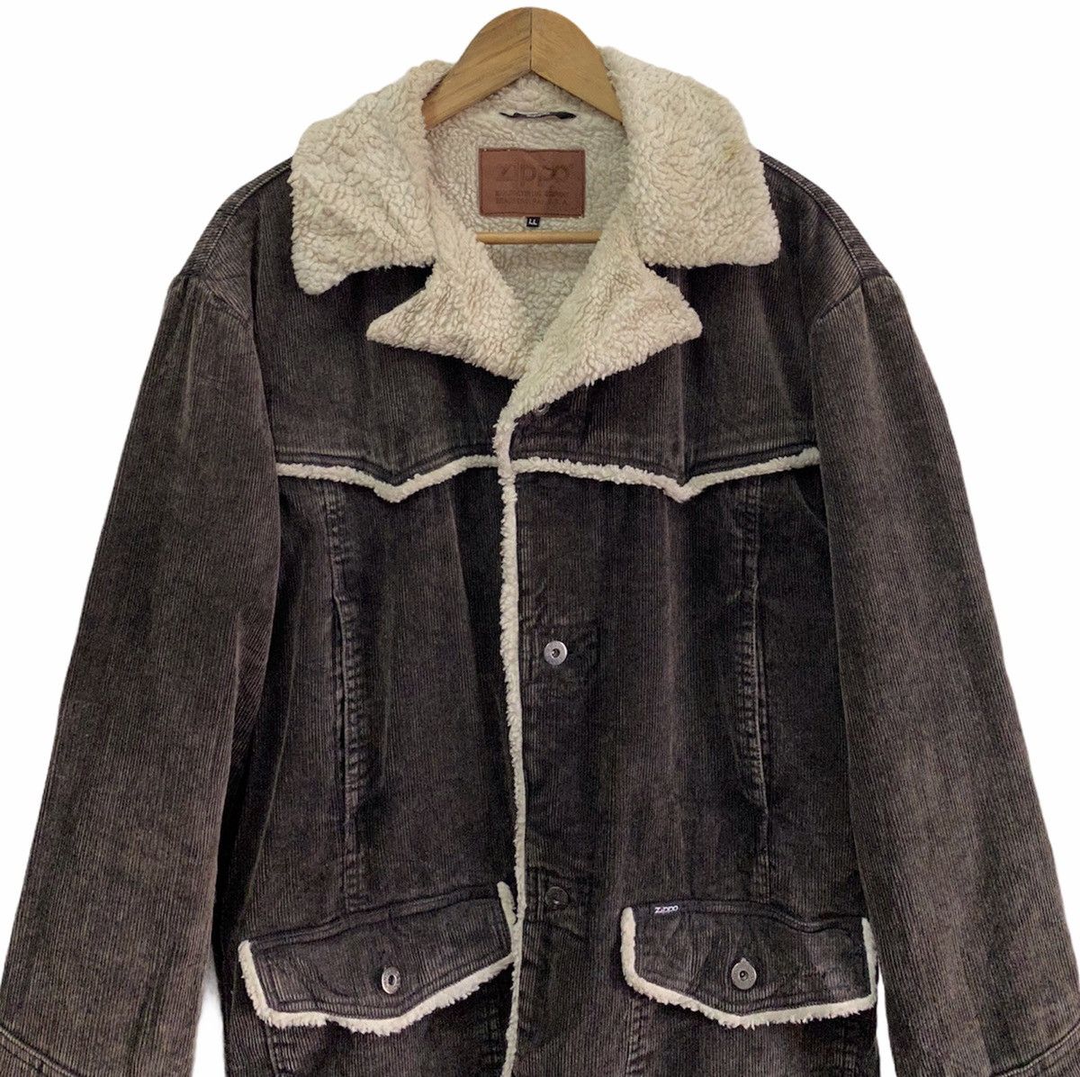Vintage 🔥VINTAGE ICONIC ZIPPO USA SHEARLING CORDUROY BUTTON COAT Size US M / EU 48-50 / 2 - 2 Thumbnail