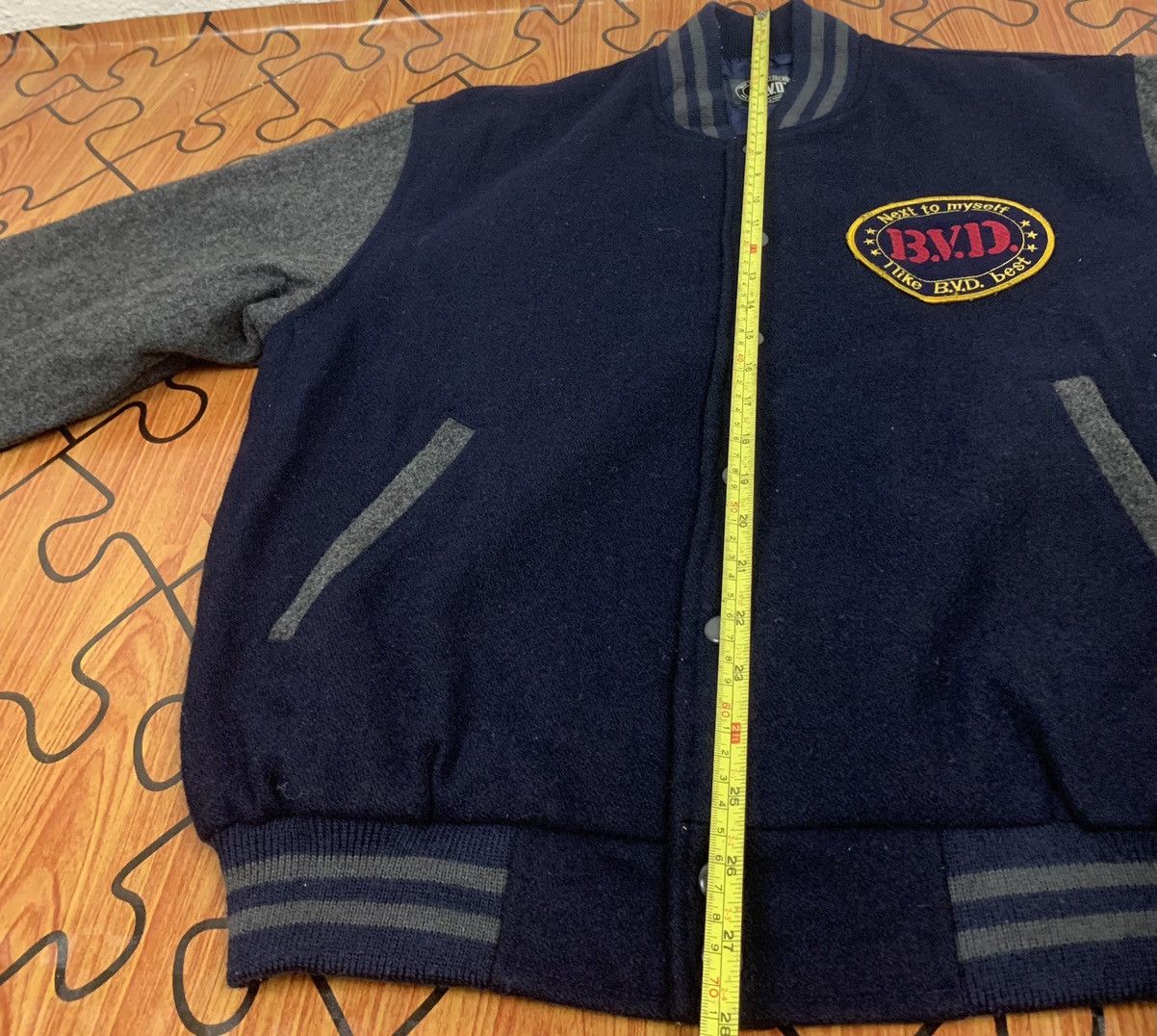 Japanese Brand B.V.D Varsity Jacket Size US L / EU 52-54 / 3 - 15 Thumbnail