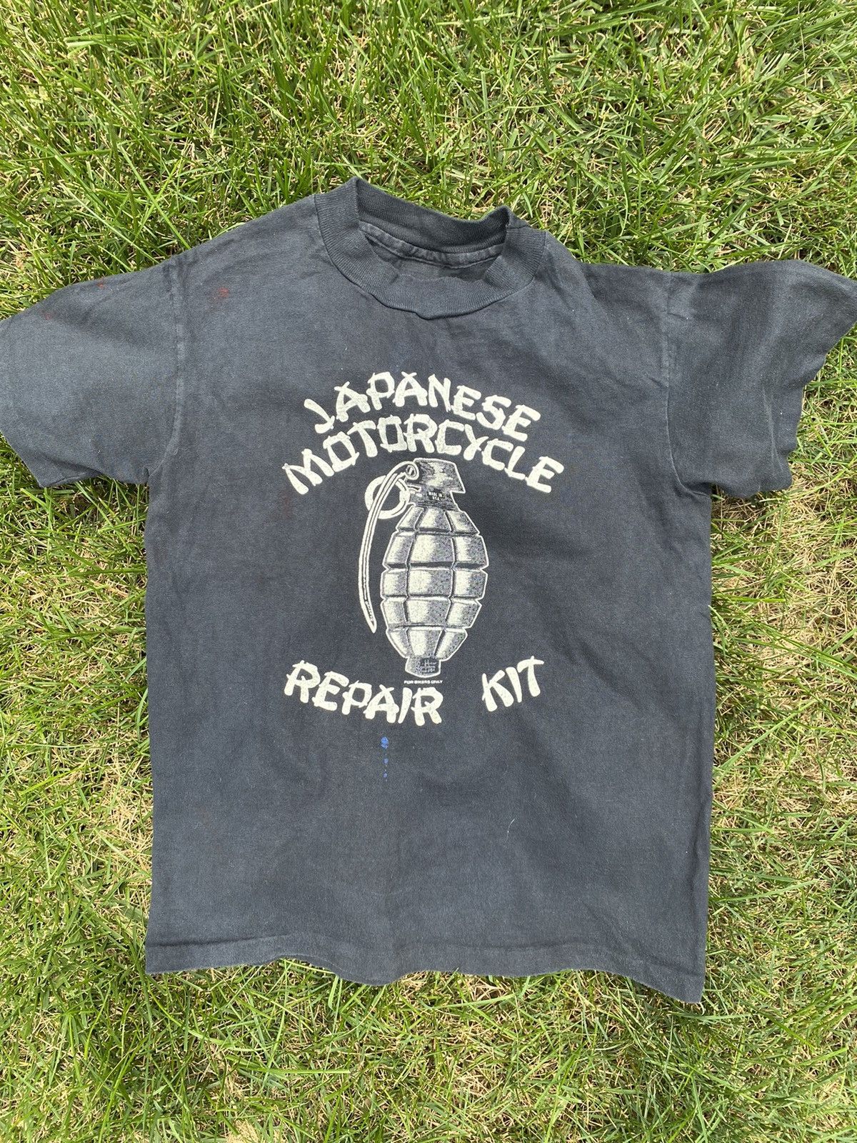 Vintage Vtg 80s Harley Davidson Japanese Motorcycle Repair Kit Shirt