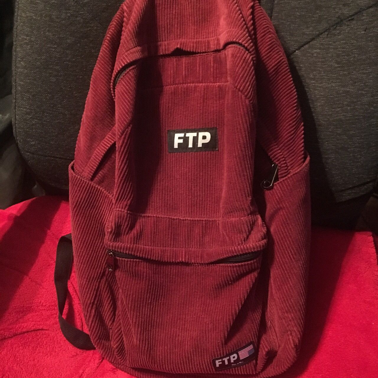 Fuck The Population FTP Maroon Corduroy Backpack Grailed