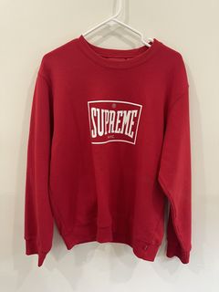 Supreme warm up crewneck red sales