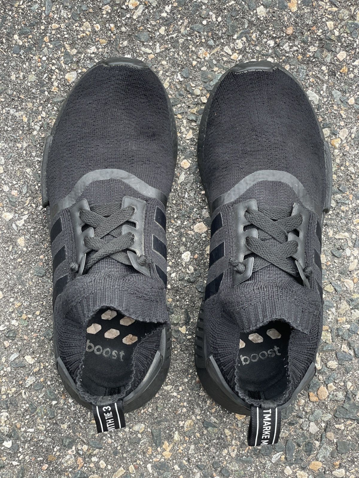 Adidas NMD_R1 Primeknit Japan Triple Black 2017 Size US 7.5 / EU 40-41 - 5 Thumbnail