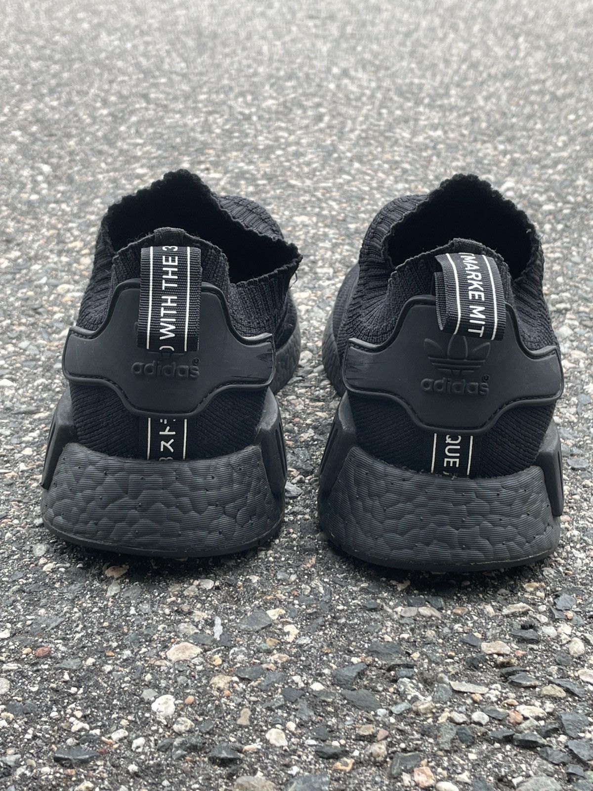 Adidas NMD_R1 Primeknit Japan Triple Black 2017 Size US 7.5 / EU 40-41 - 6 Thumbnail
