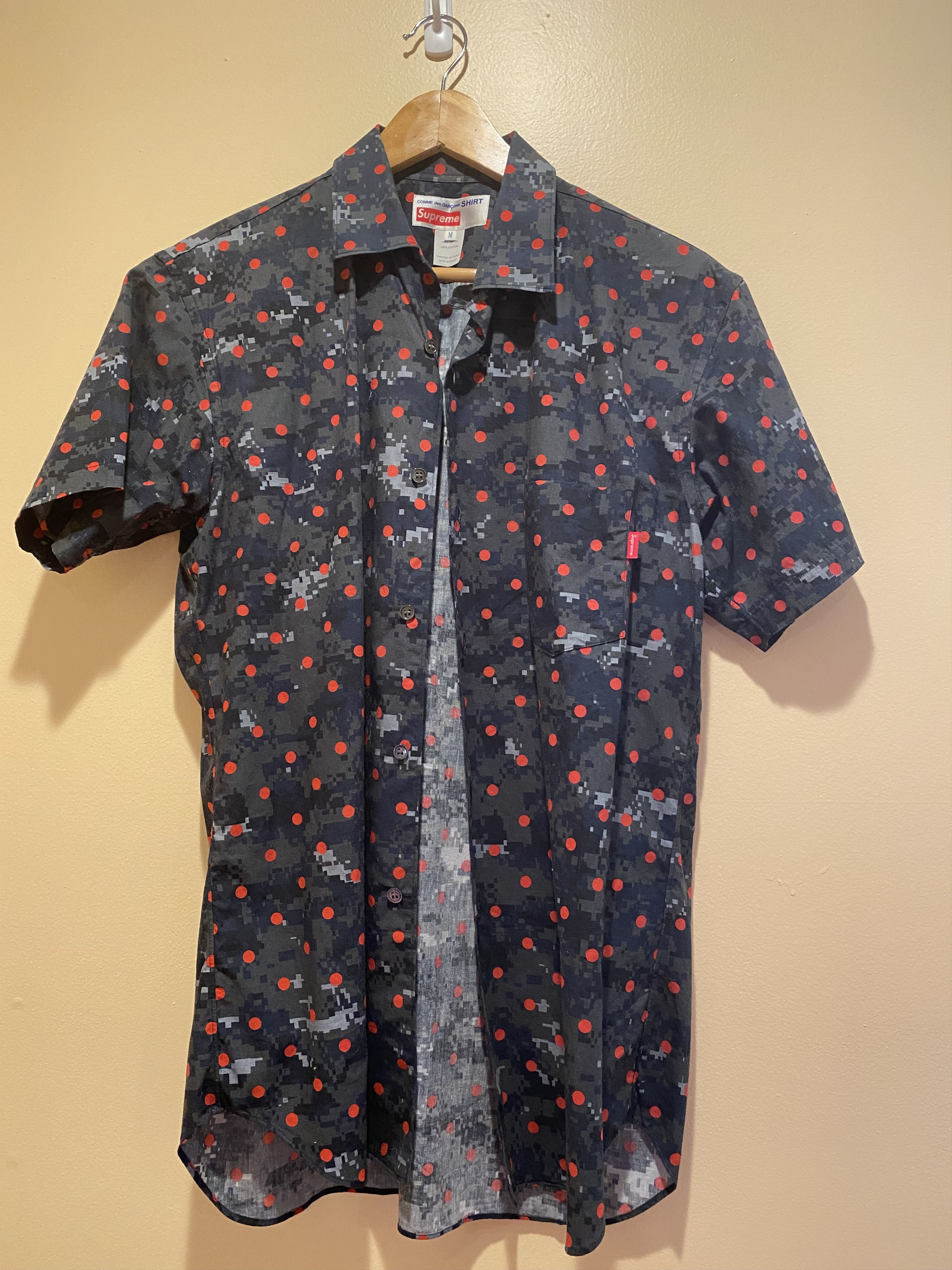 Supreme Comme Des Garcons Polka Dot Short Sleeve Shirt