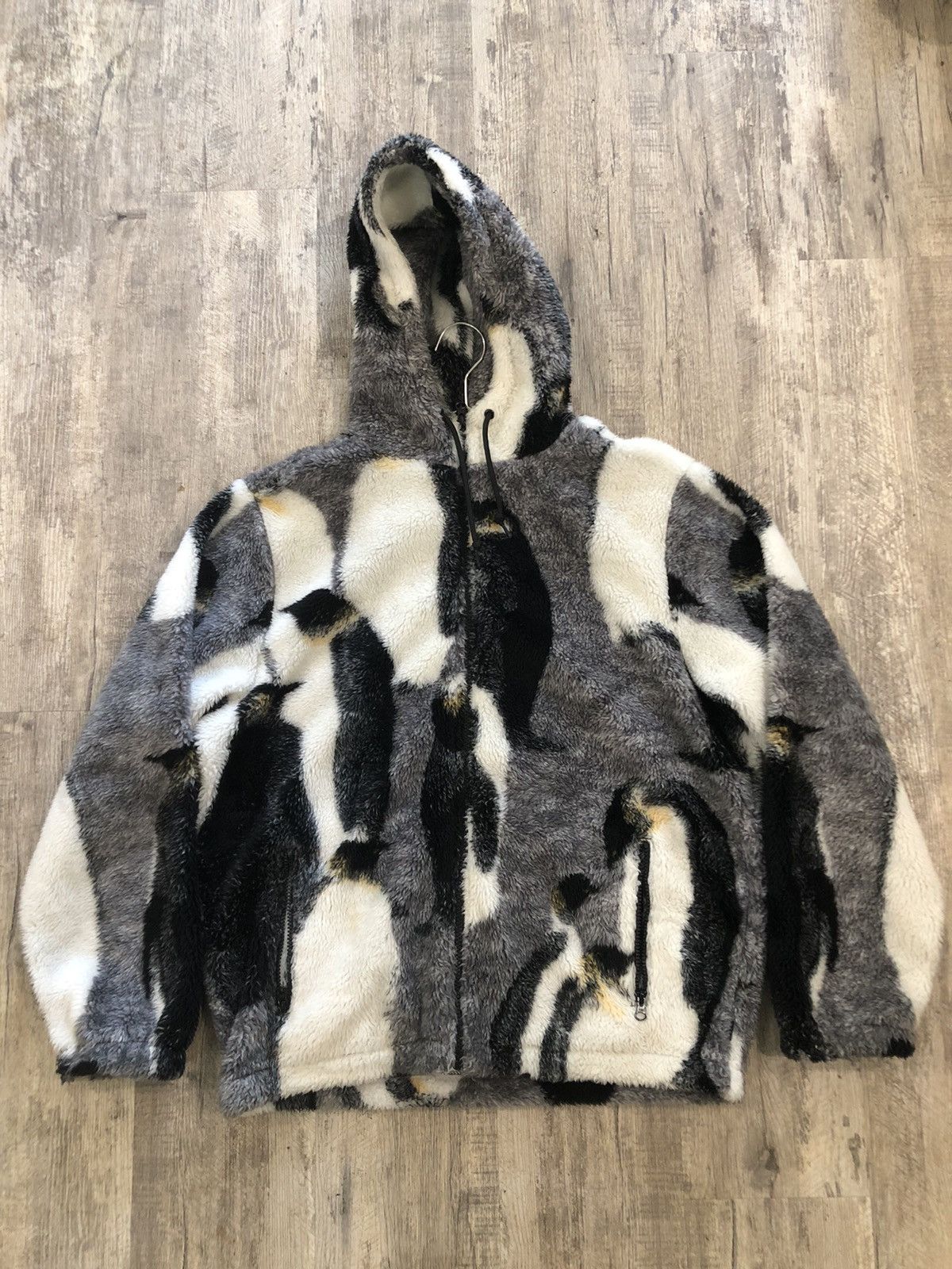 supreme Penguins Hooded Fleece Jacket | SOLD Supreme - penguins 