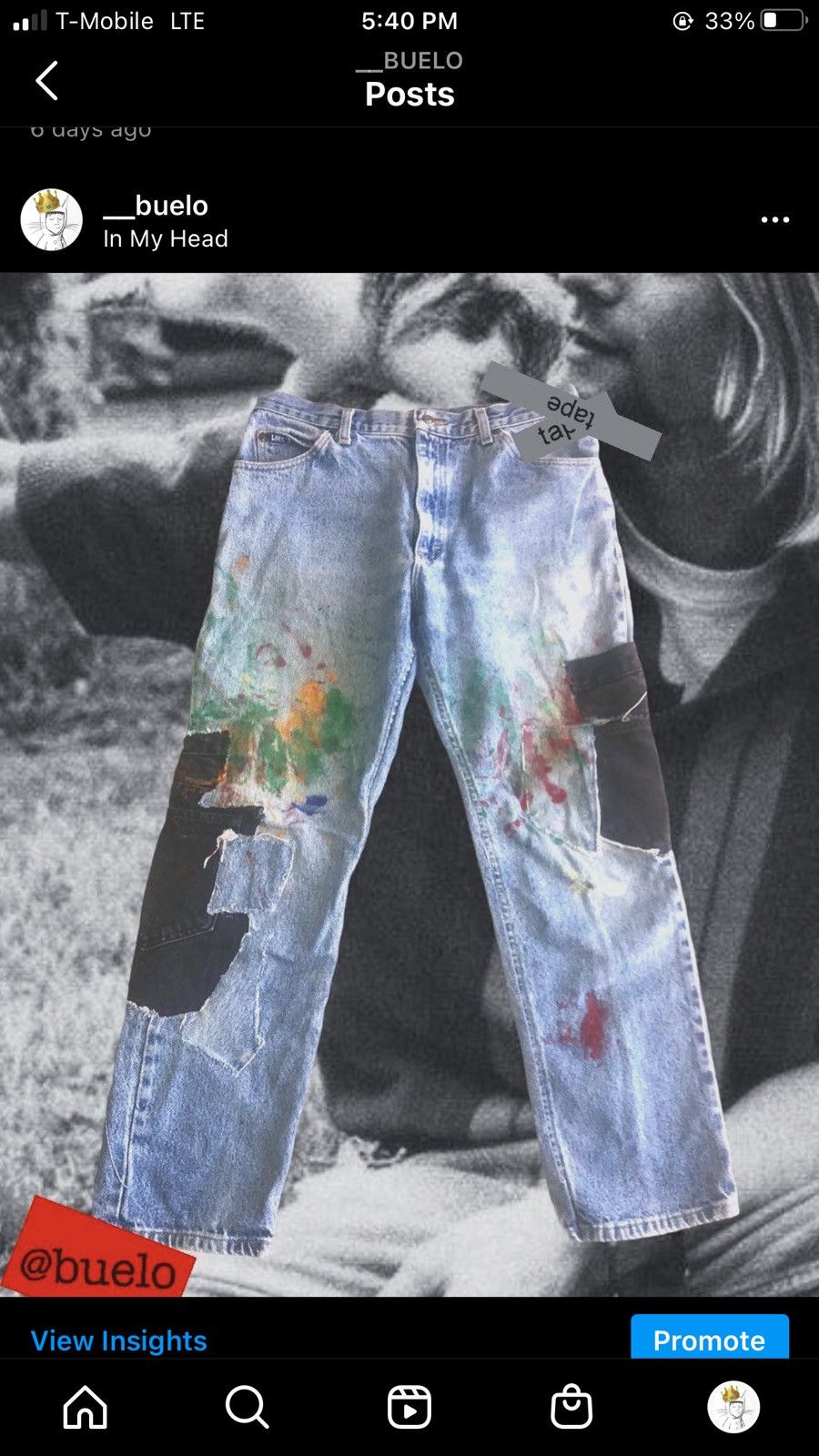 Nirvana pants x)👨‍🎨x artist cargo jeans
