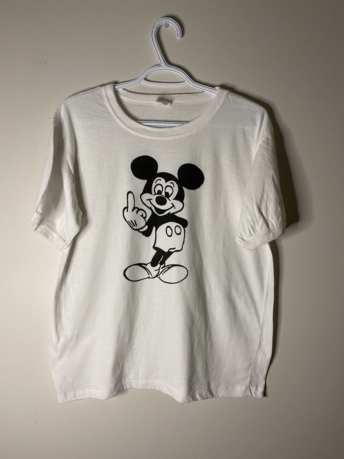 Disney Vintage Vintage 90s Mickey Mouse Graphic Middle Finger T Shirt Large Grailed