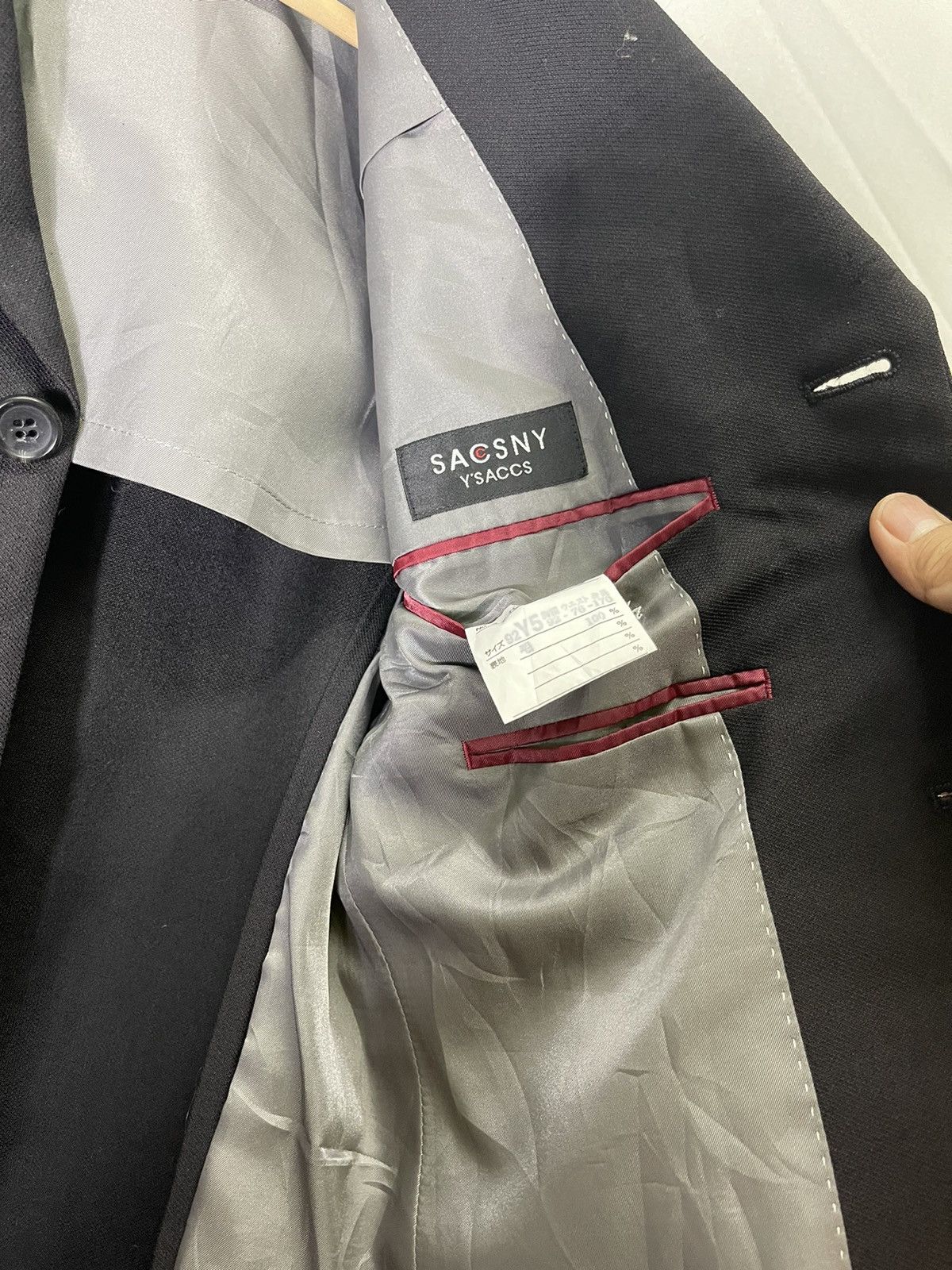 Y's for Men × Yohji Yamamoto YOHJI YAMAMOTO SACSNY YSACCS BLAZER JACKET Size 38S - 9 Thumbnail