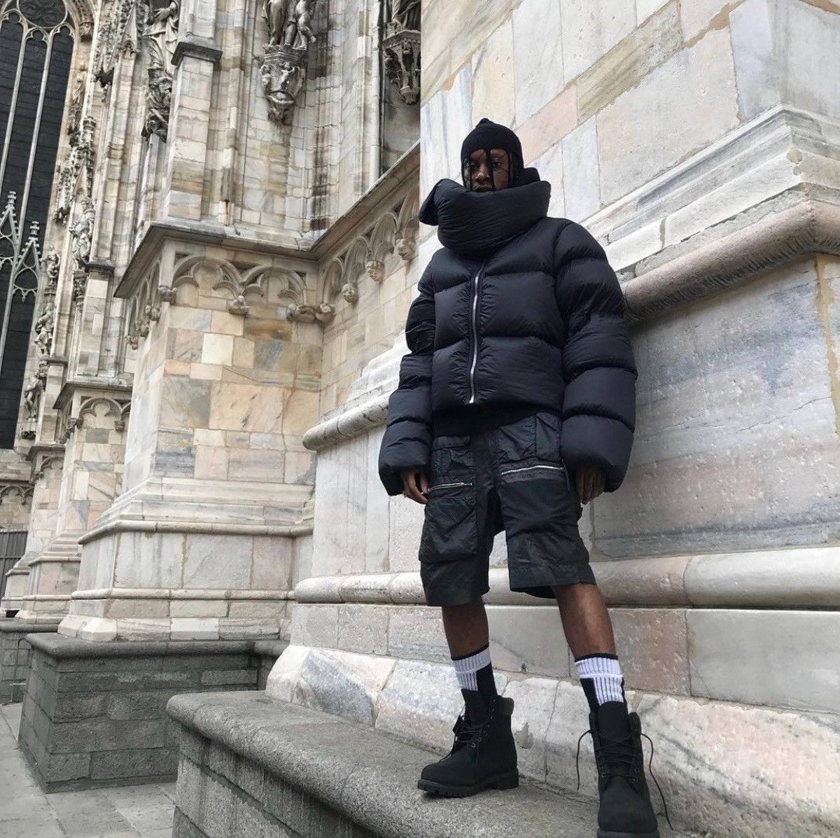 Rick Owens RICK OWENS FW18 SISYPHUS CROPPED PUFFER JACKET | Grailed
