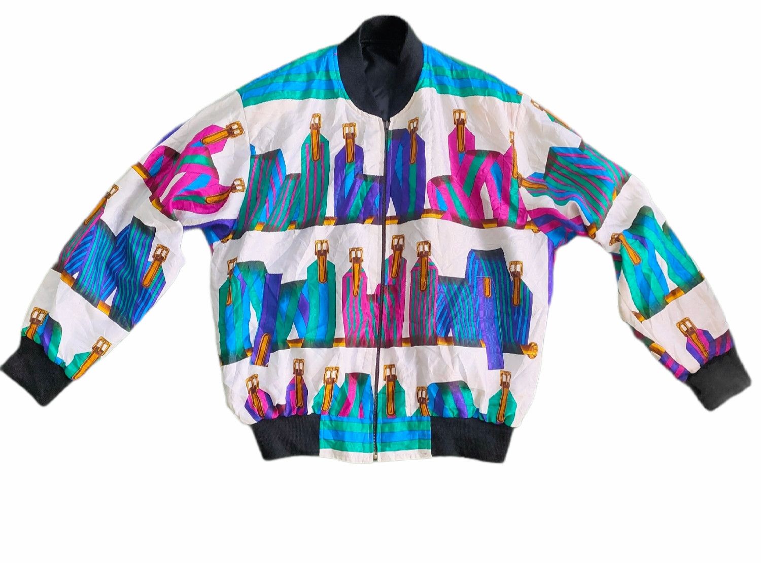 REVERSIBLE VINTAGE INSPIRED VERSACE BOMBER STYLE JACKET