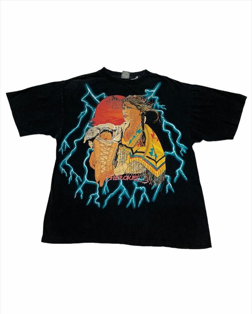 Vintage Vintage Amerian Thunder Native Red Indian Mother Size US XL / EU 56 / 4 - 1 Thumbnail