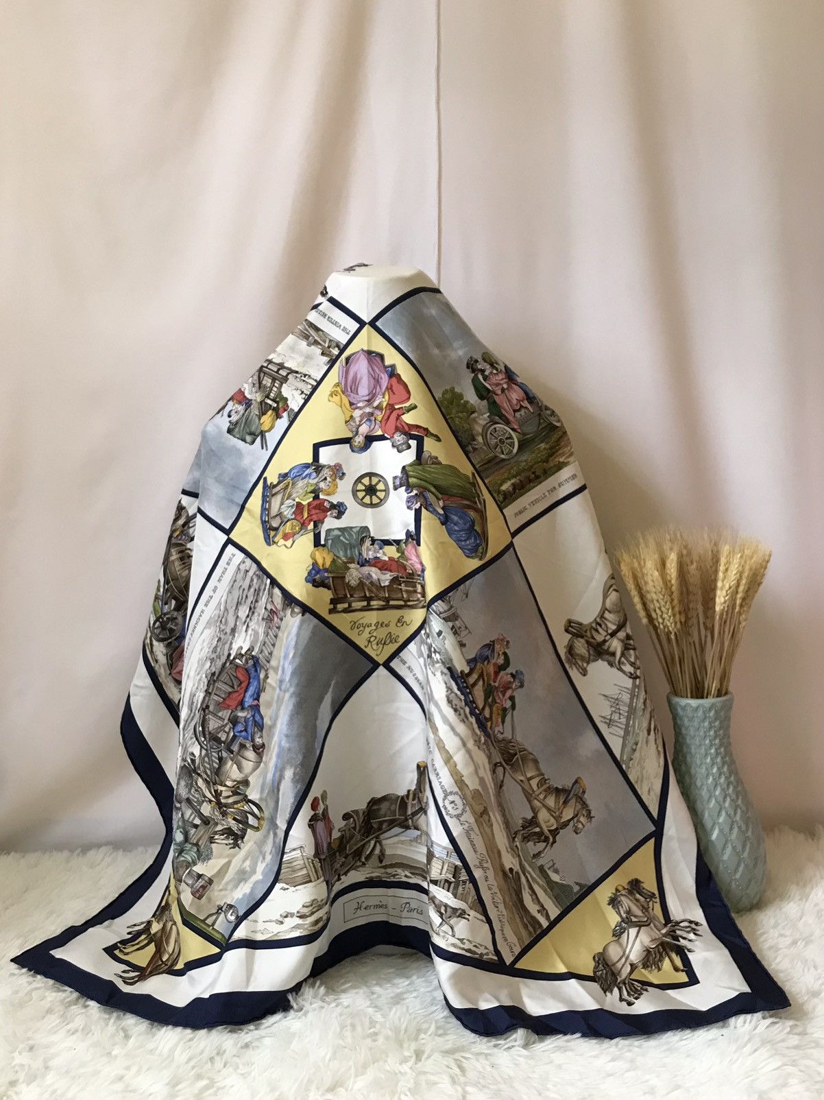 Hermes Paris The Russian Sledge or Public Carriage Scarf