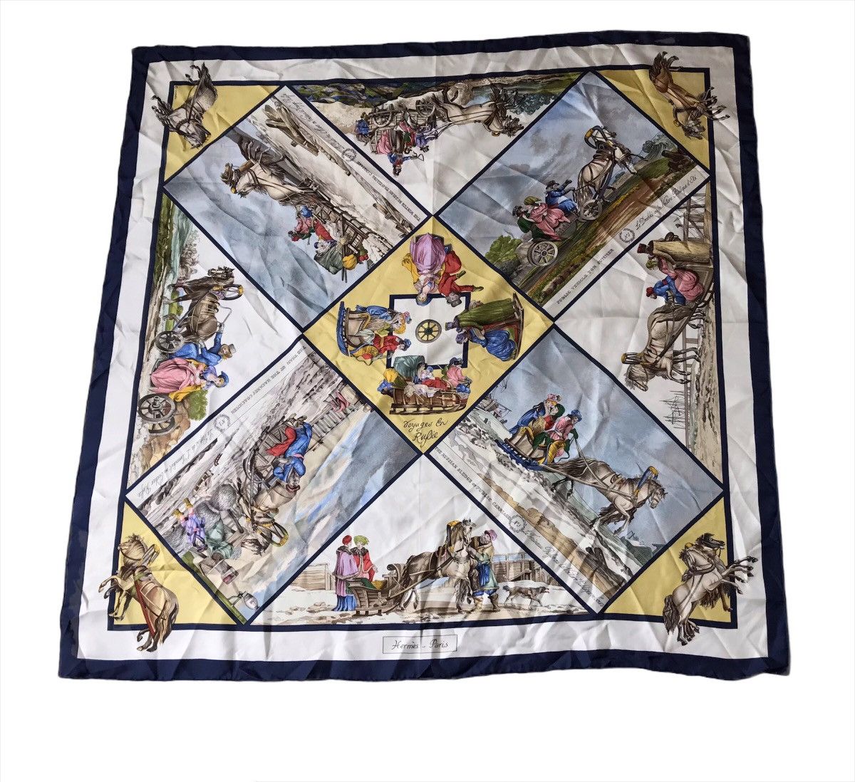 Hermes Paris The Russian Sledge or Public Carriage Scarf