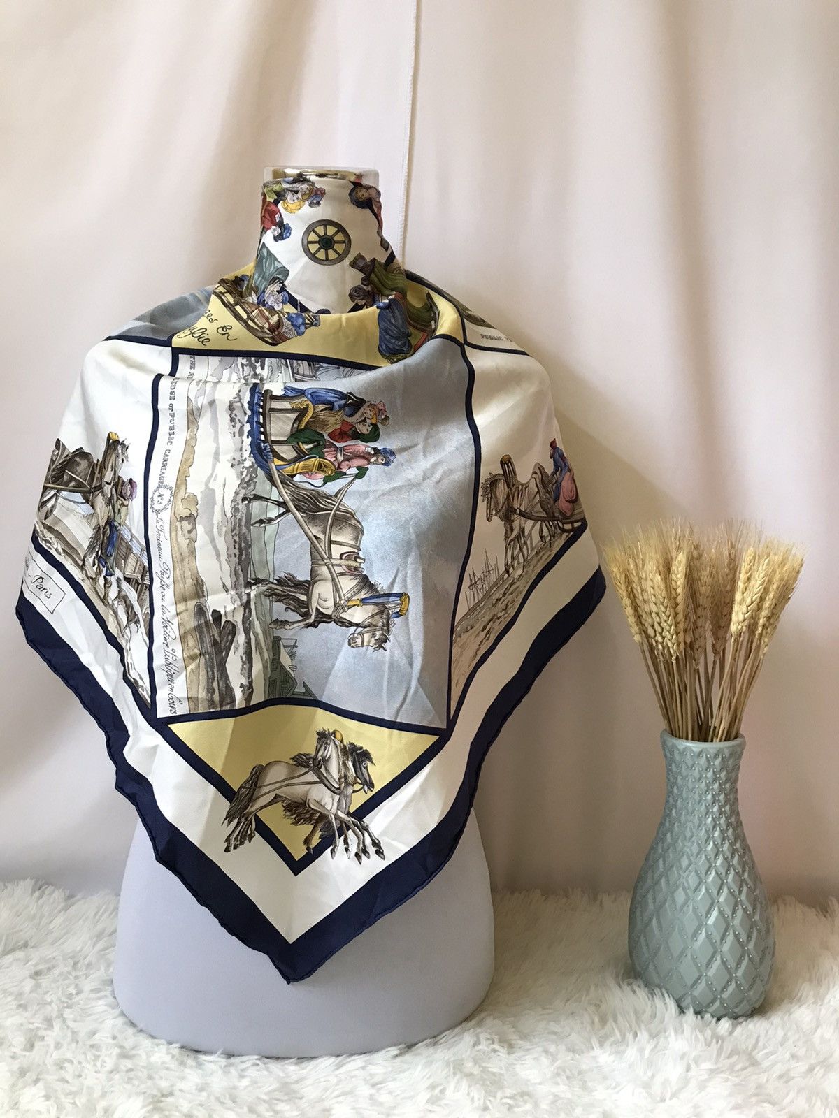 Hermes Paris The Russian Sledge or Public Carriage Scarf