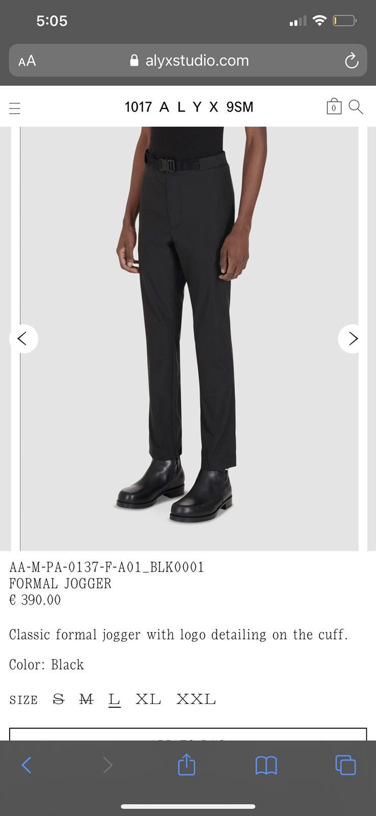 1017 ALYX 9SM Alyx FW20’ Formal Jogger Size US 36 / EU 52 - 2 Thumbnail