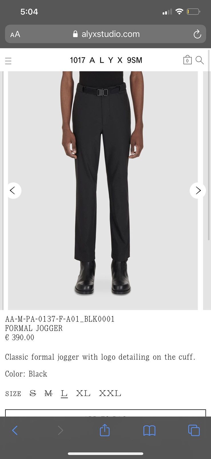 1017 ALYX 9SM Alyx FW20’ Formal Jogger Size US 36 / EU 52 - 3 Thumbnail