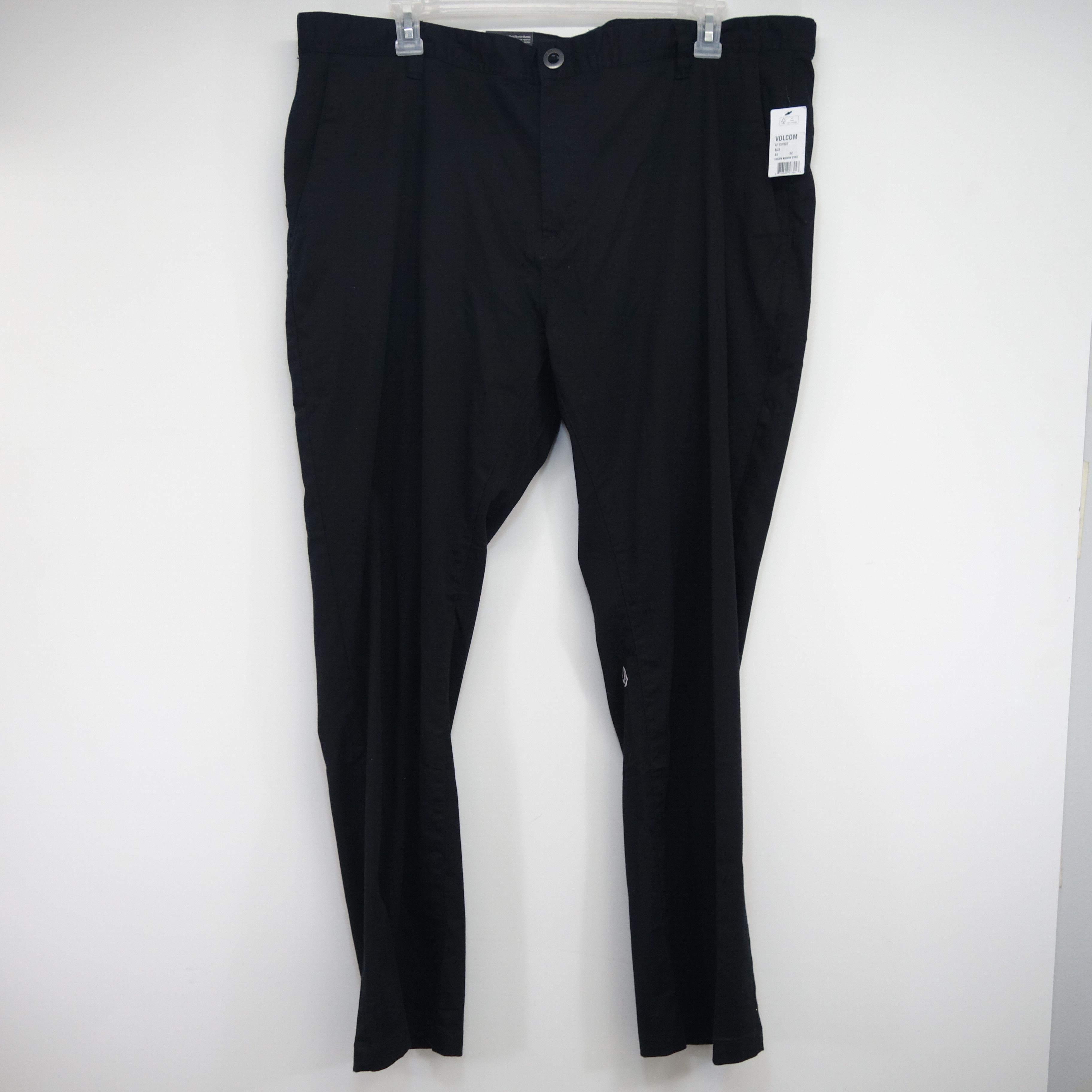 Black Modern Straight Chino Skate Dress Pants Size 44 x 32