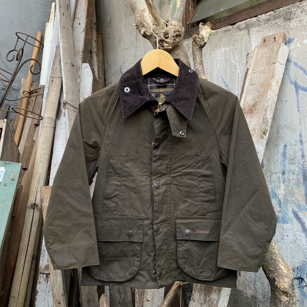 Barbour Rugged Barbour Casual Hooligans Wax Parka Jacket Kids | Grailed
