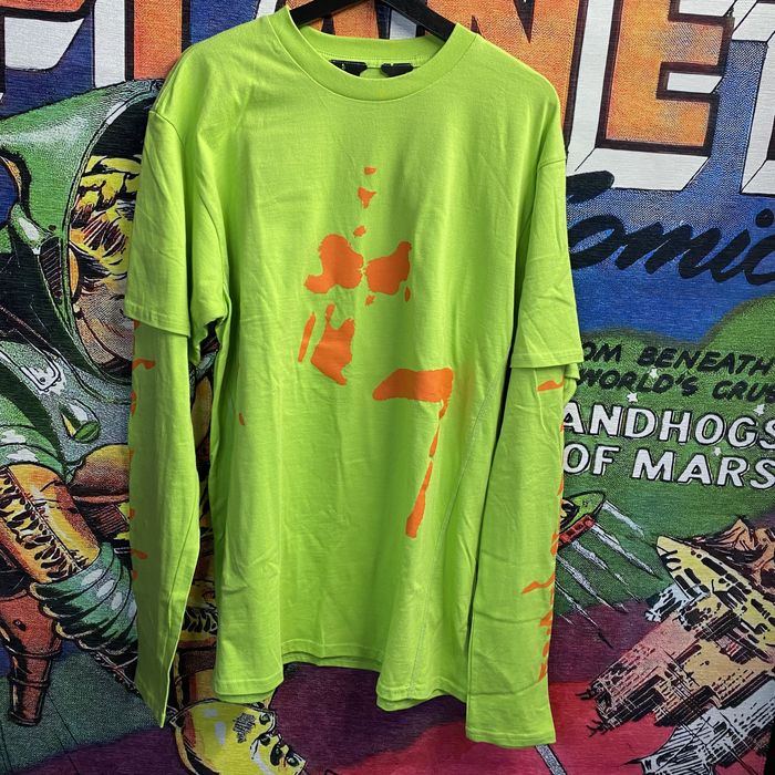 Vlone New Vlone Green Mirage Sleeved Shirt size Large Grailed