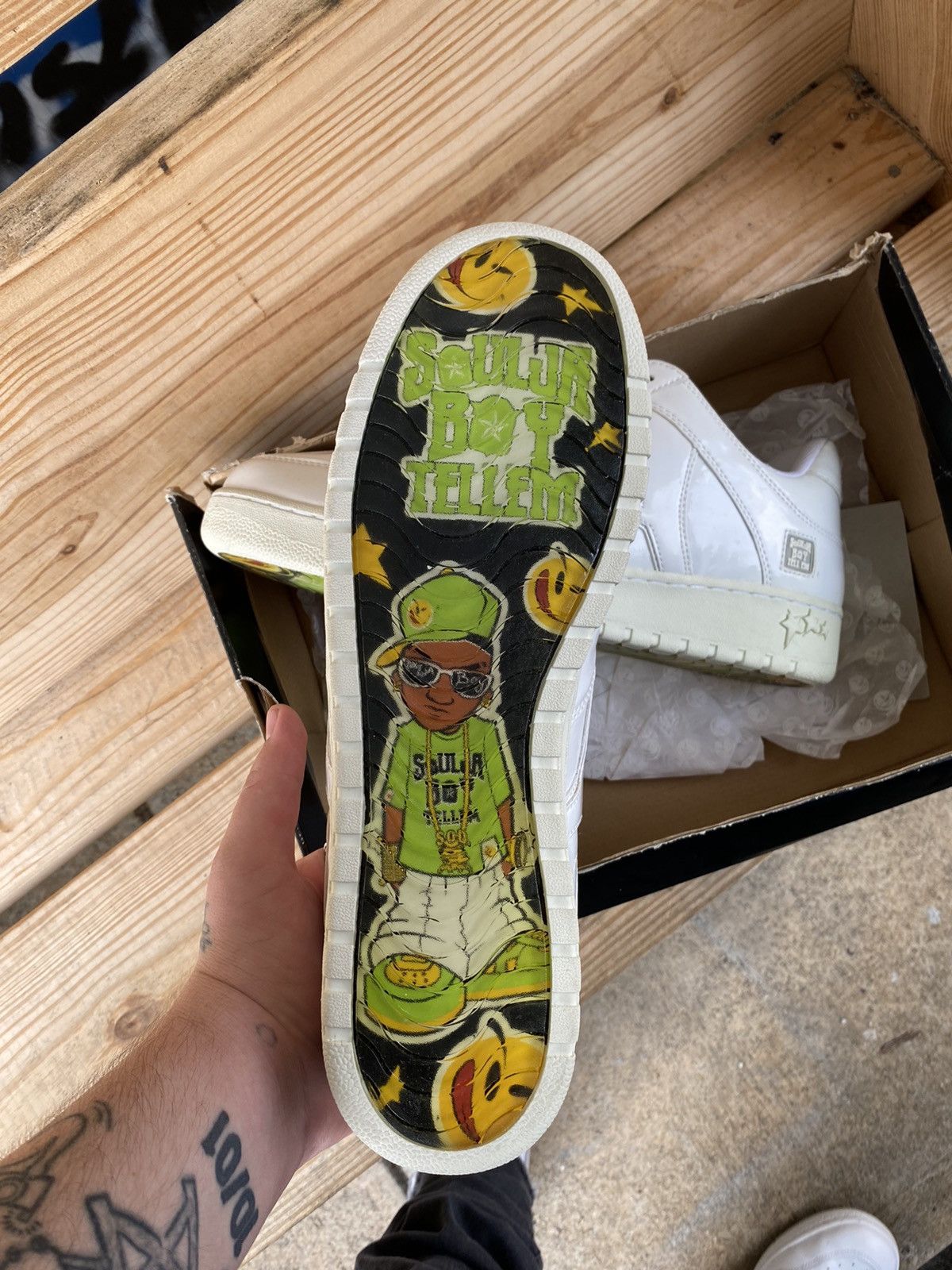 Nike × Vintage Yums Soulja Boy Sneakers Triple White | Grailed