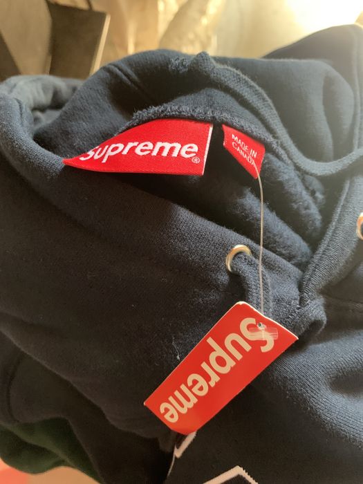 Supreme color blocked cheap arc logo hoodie