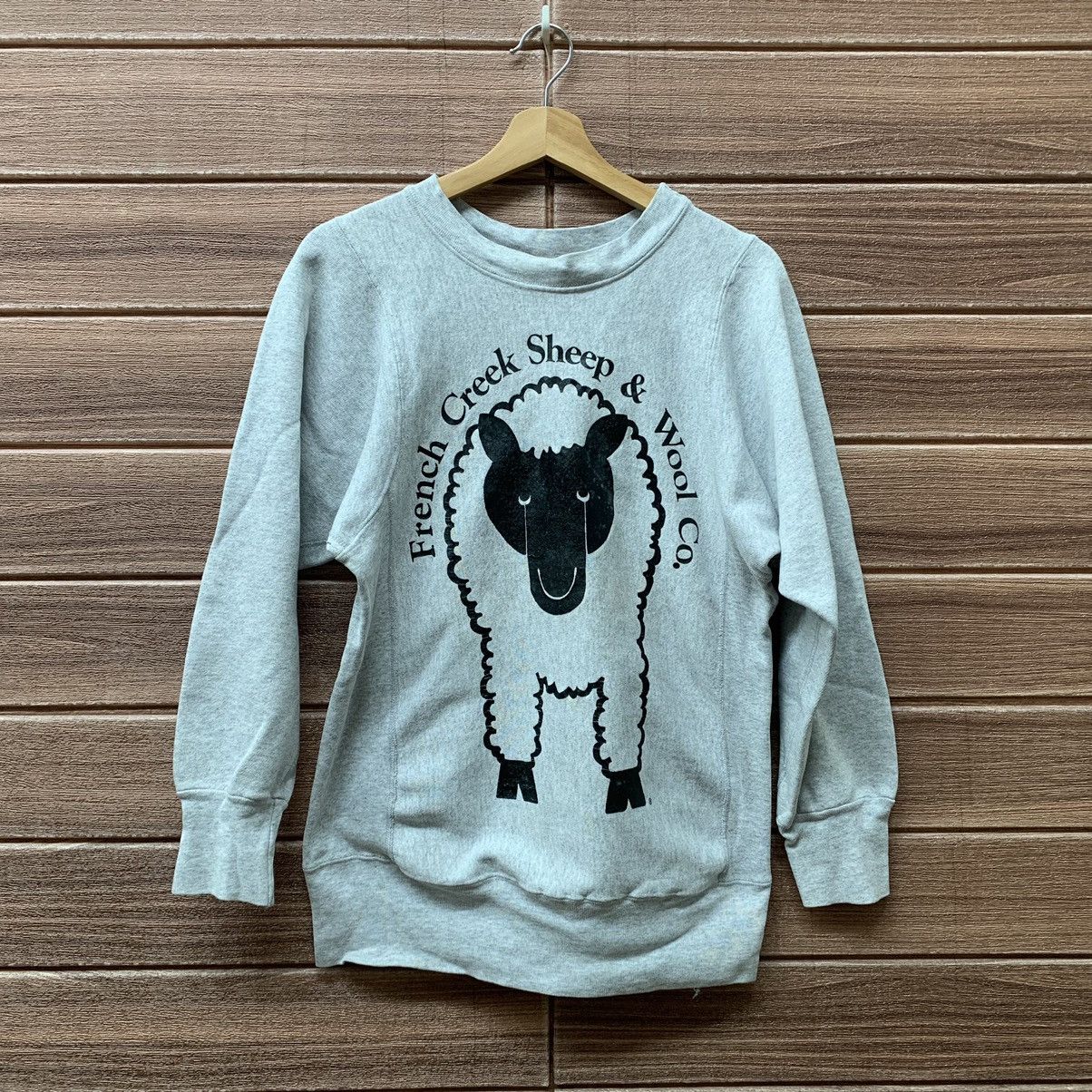 Vintage (A13) Sweatshirt Long French Creek Sheep & Wool Co Baa Baa 