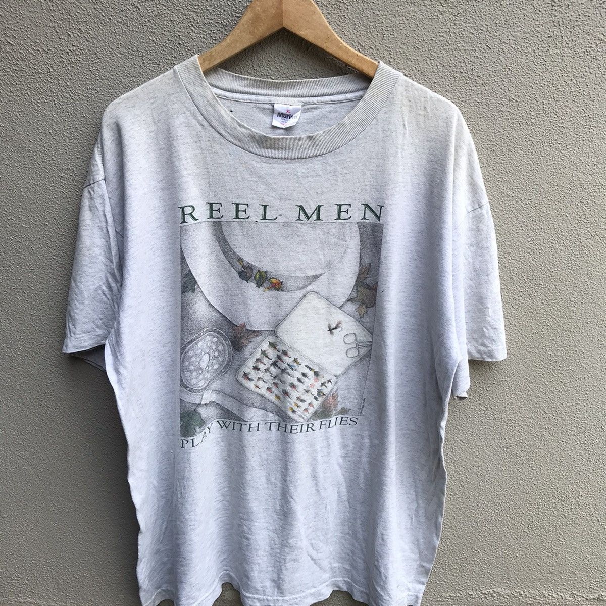 Vintage Vintage 90s REEL MAN photo art tee fishing Size US XL / EU 56 / 4 - 2 Thumbnail