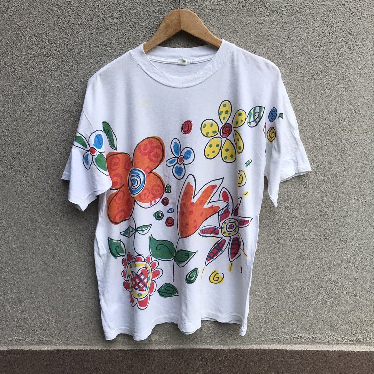 Vintage Vintage FLOWER Daisy art tee van gogh Size US L / EU 52-54 / 3 - 1 Thumbnail
