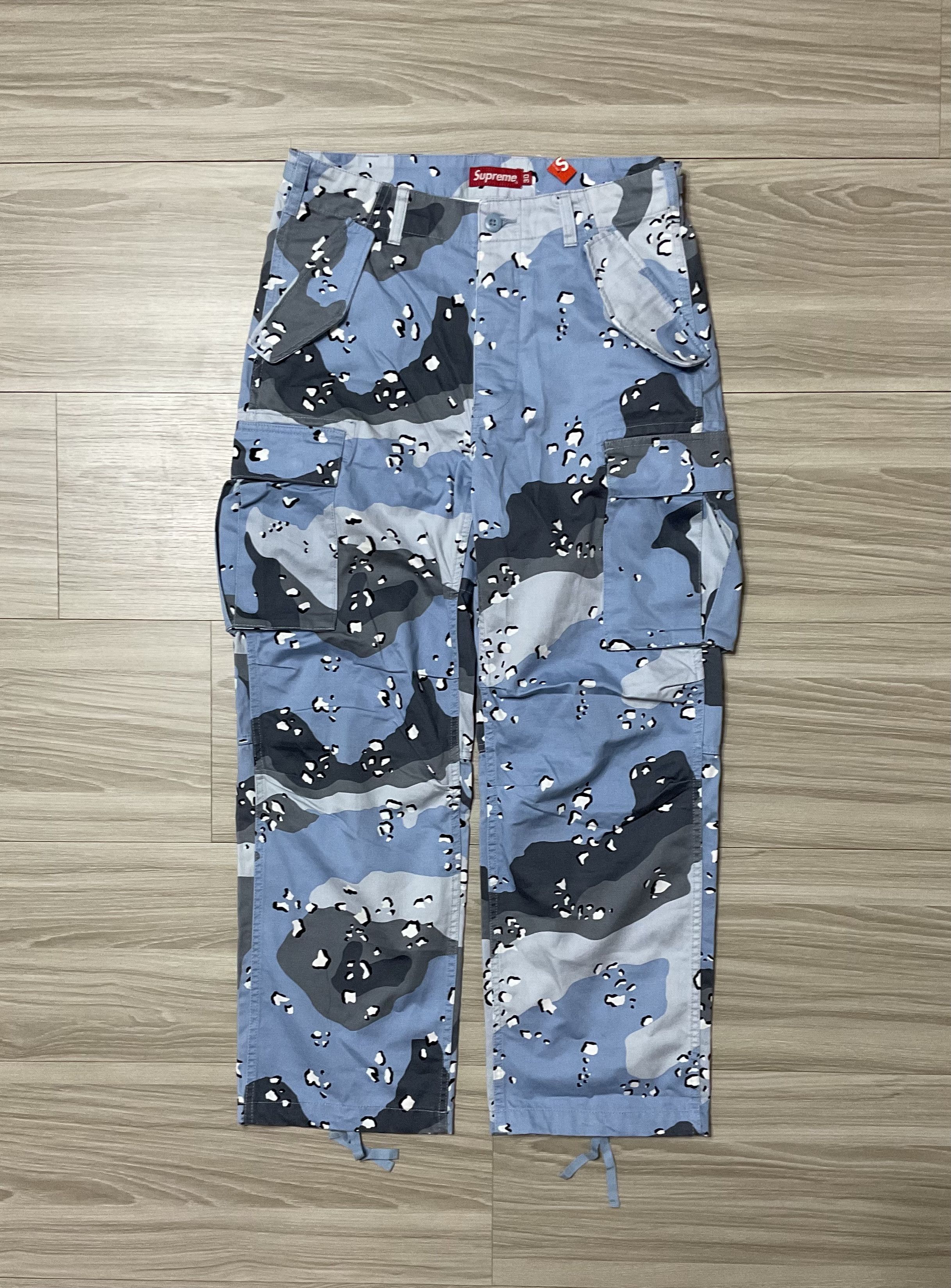 Pre-owned Supreme Cargo Pant (ss20) Blue Chocolate Chip Camo