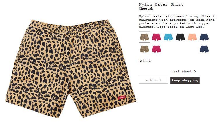 Supreme Cheetah Shorts SUPREME Leopard Shorts S Supreme 14SS