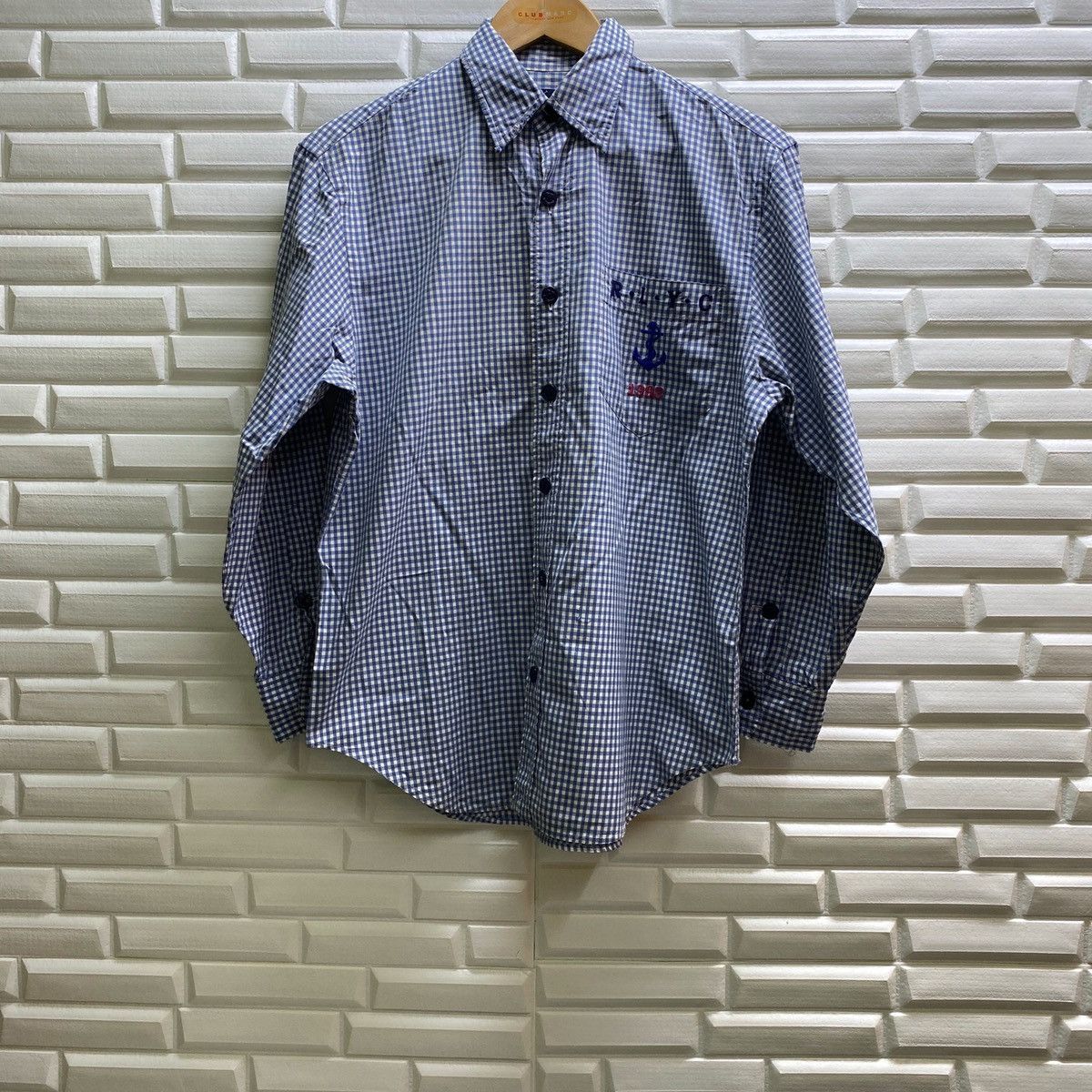 Vintage Ralph Lauren Yacht 1993 Chekered Oxford Shirt