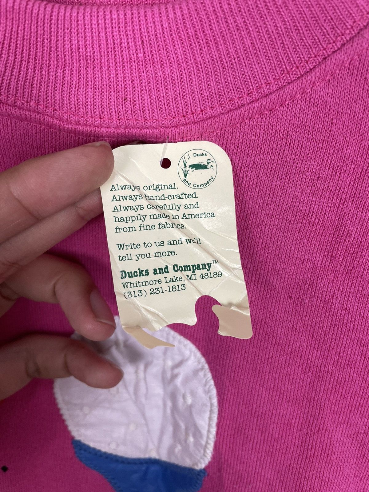 Handmade × Vintage Vintage Ducks & Co Golf Appliqué USA Sweatshirt NOS Size US M / EU 48-50 / 2 - 7 Thumbnail