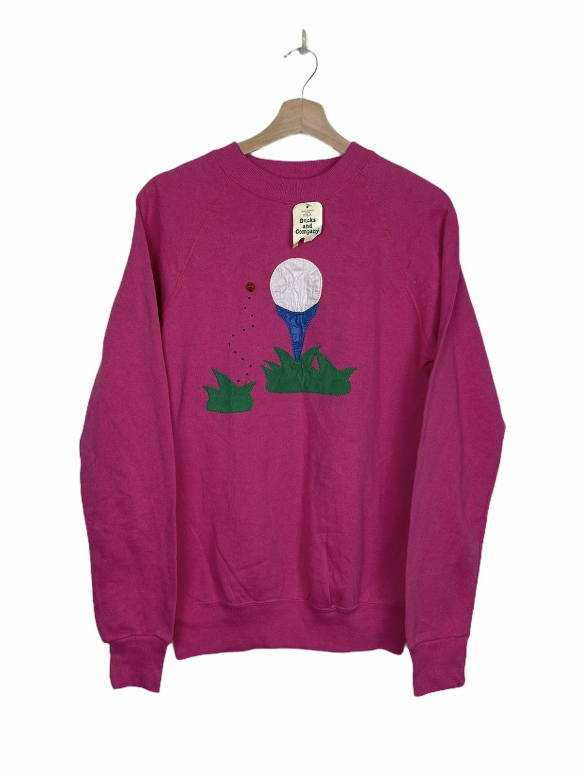 Handmade × Vintage Vintage Ducks & Co Golf Appliqué USA Sweatshirt NOS Size US M / EU 48-50 / 2 - 1 Thumbnail