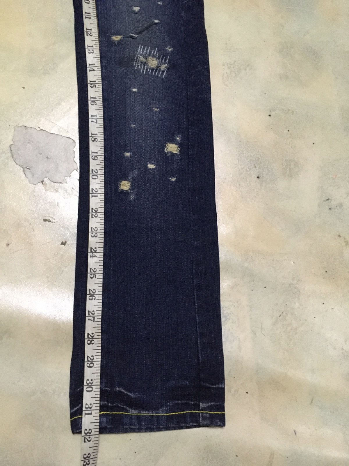 Japanese Brand Japanese Brand Magic Square Patchwork Distressed Denim Pants Size US 31 - 15 Thumbnail