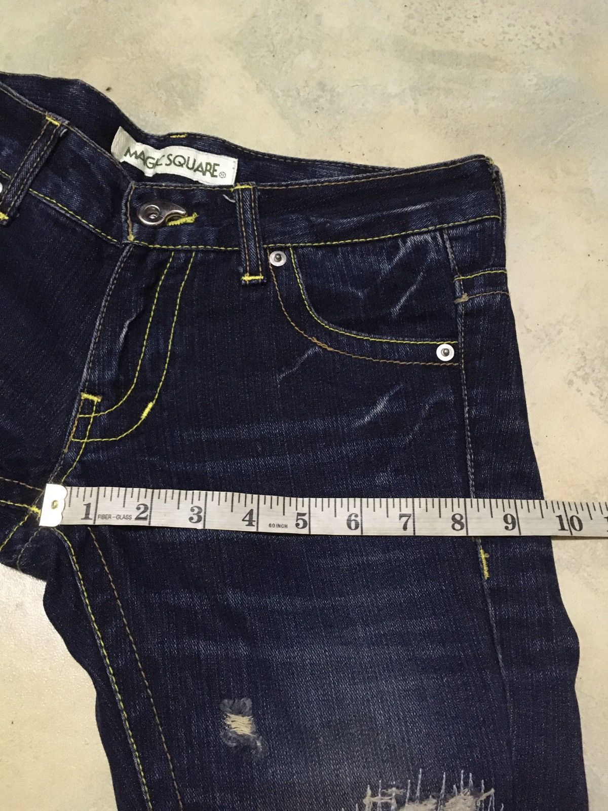 Japanese Brand Japanese Brand Magic Square Patchwork Distressed Denim Pants Size US 31 - 12 Thumbnail