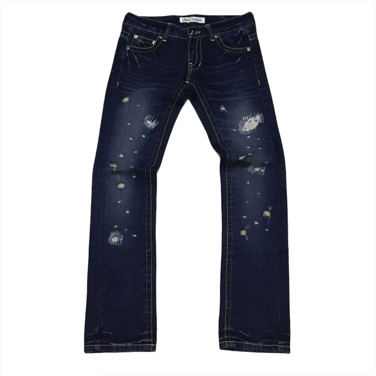Japanese Brand Japanese Brand Magic Square Patchwork Distressed Denim Pants Size US 31 - 1 Thumbnail