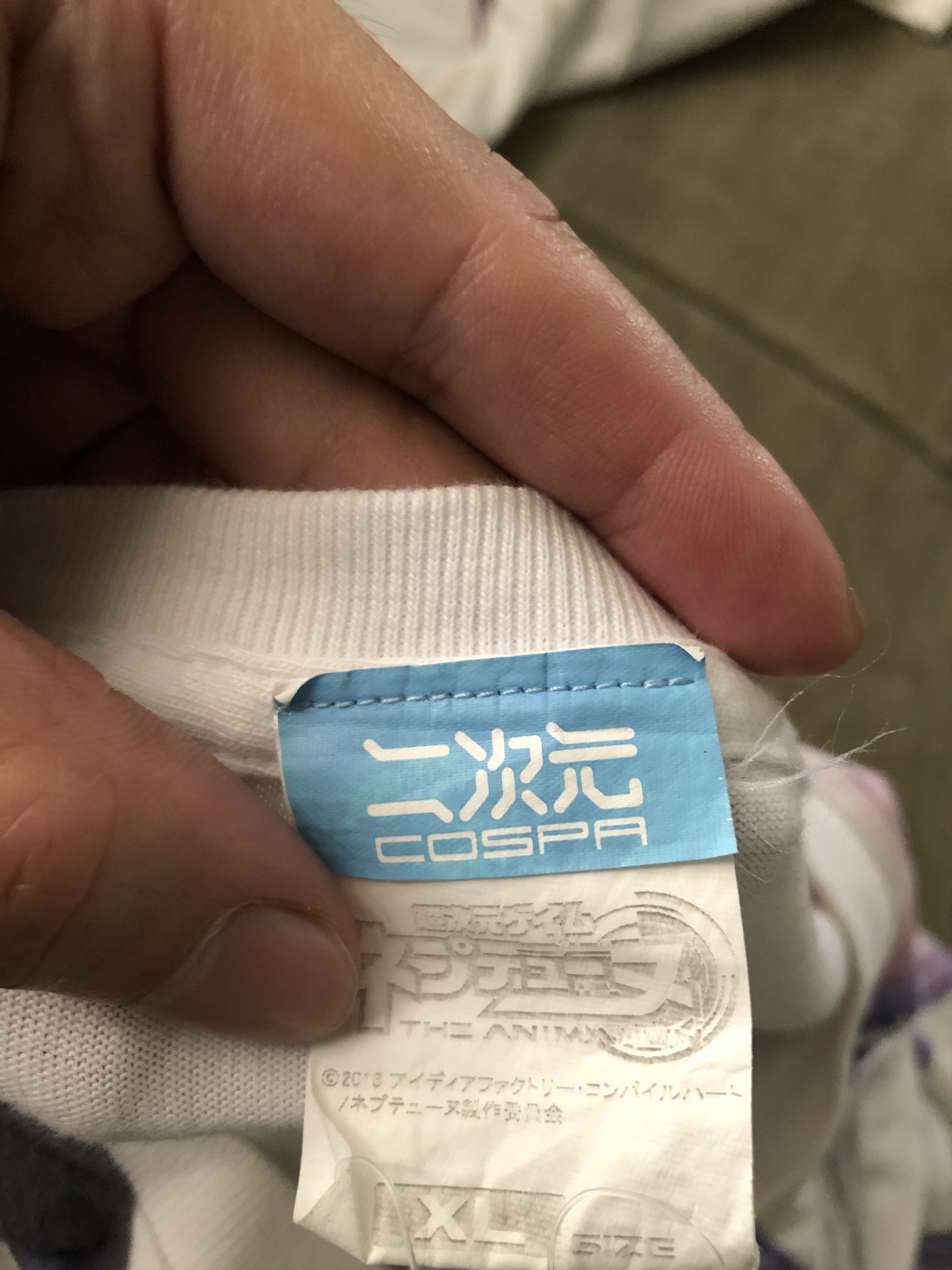 Anime HYPERDIMENSION NEPTUNA COSPA TAG SHIRT Size US M / EU 48-50 / 2 - 6 Thumbnail