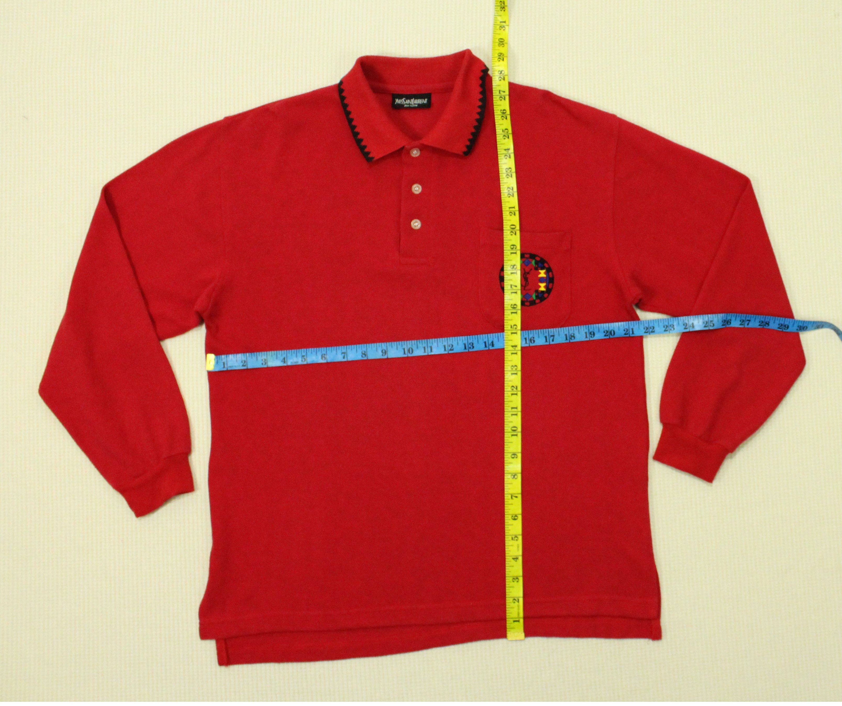 Vintage × Yves Saint Laurent Vintage YVES SAINT LAURENT Shirt Emroidered Logo Pocket Size US M / EU 48-50 / 2 - 10 Thumbnail