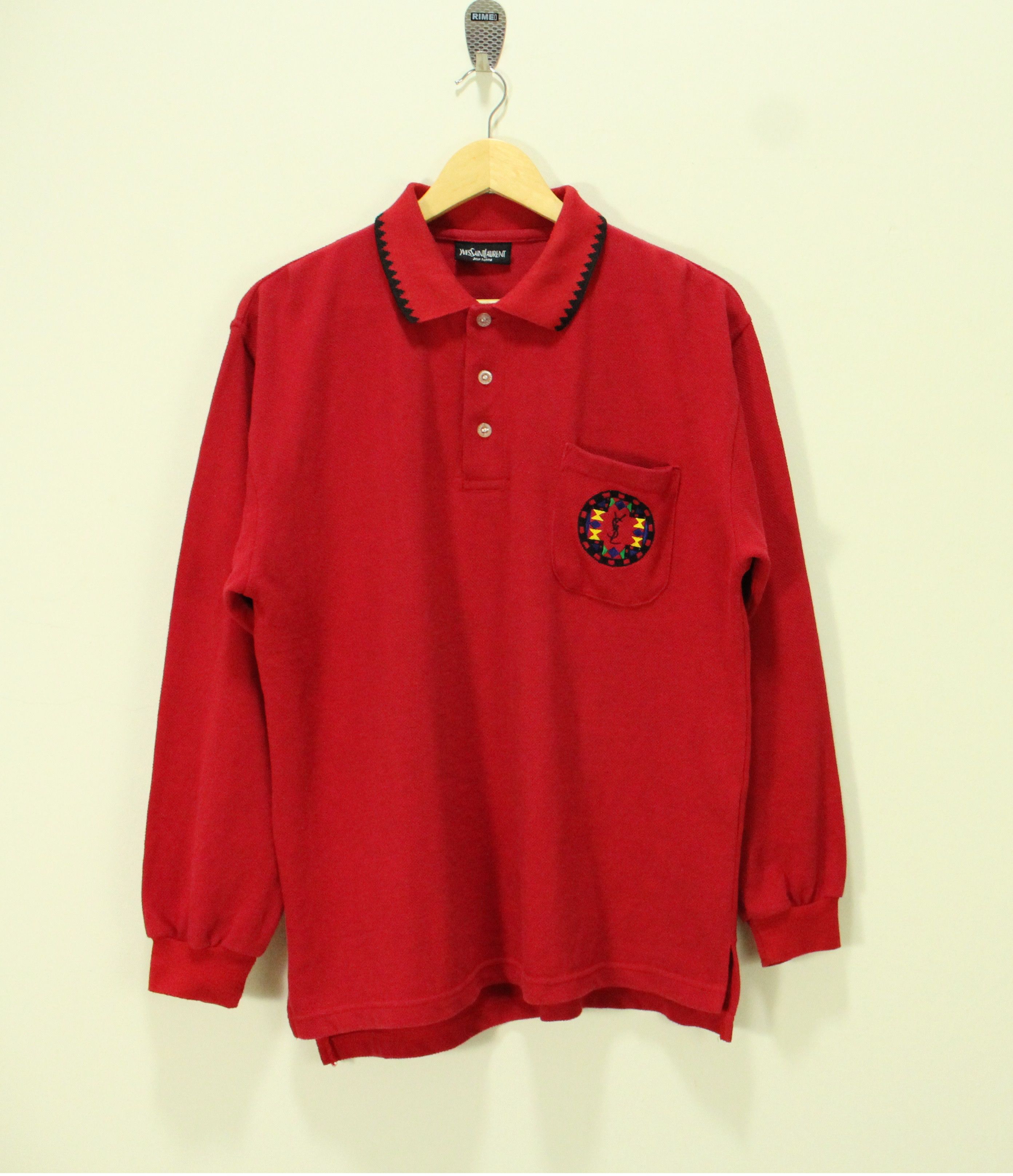 Vintage × Yves Saint Laurent Vintage YVES SAINT LAURENT Shirt Emroidered Logo Pocket Size US M / EU 48-50 / 2 - 2 Thumbnail