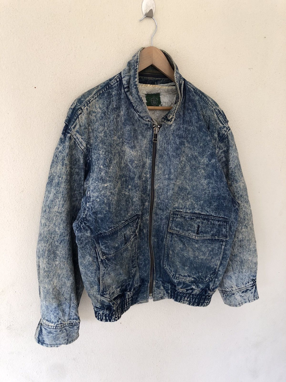 Japanese Brand 🔥RARE CAPITAL SUCCES ACID WASH SHERLING BOMBER JACKET Size US L / EU 52-54 / 3 - 4 Thumbnail