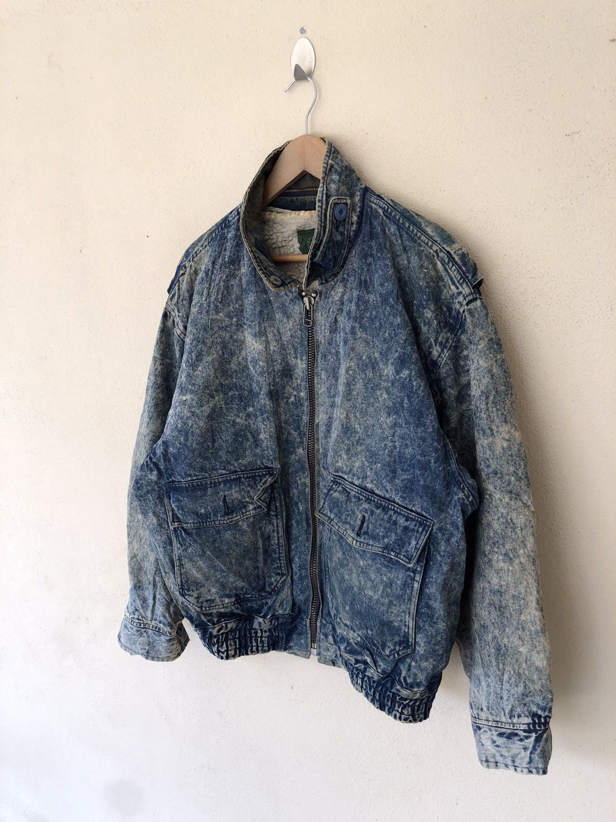 Japanese Brand 🔥RARE CAPITAL SUCCES ACID WASH SHERLING BOMBER JACKET Size US L / EU 52-54 / 3 - 3 Thumbnail