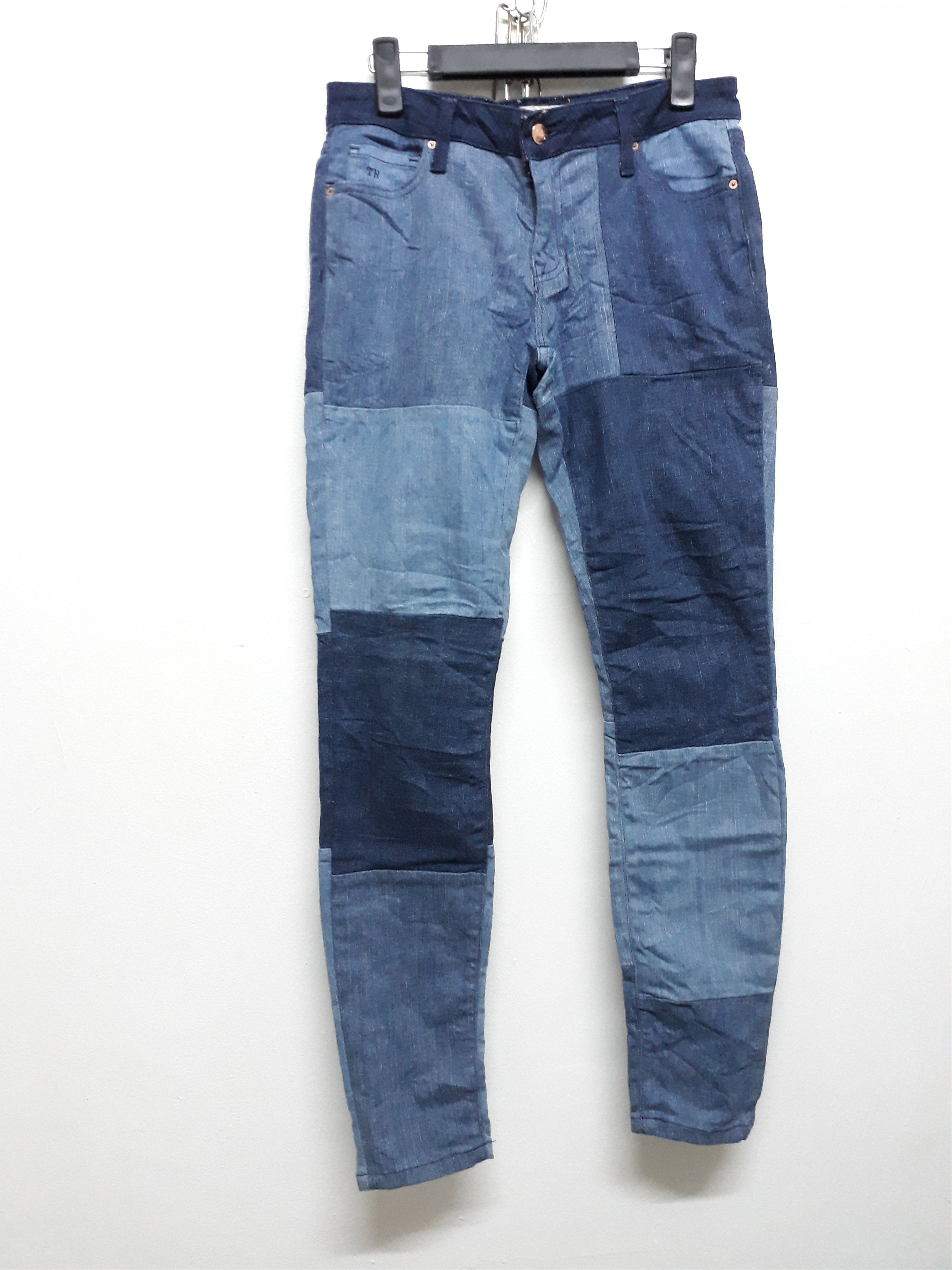 Tommy Hilfiger 💥TOMMY HILFIGER Patchwork Designer Denim Pants Size US 31 - 5 Thumbnail