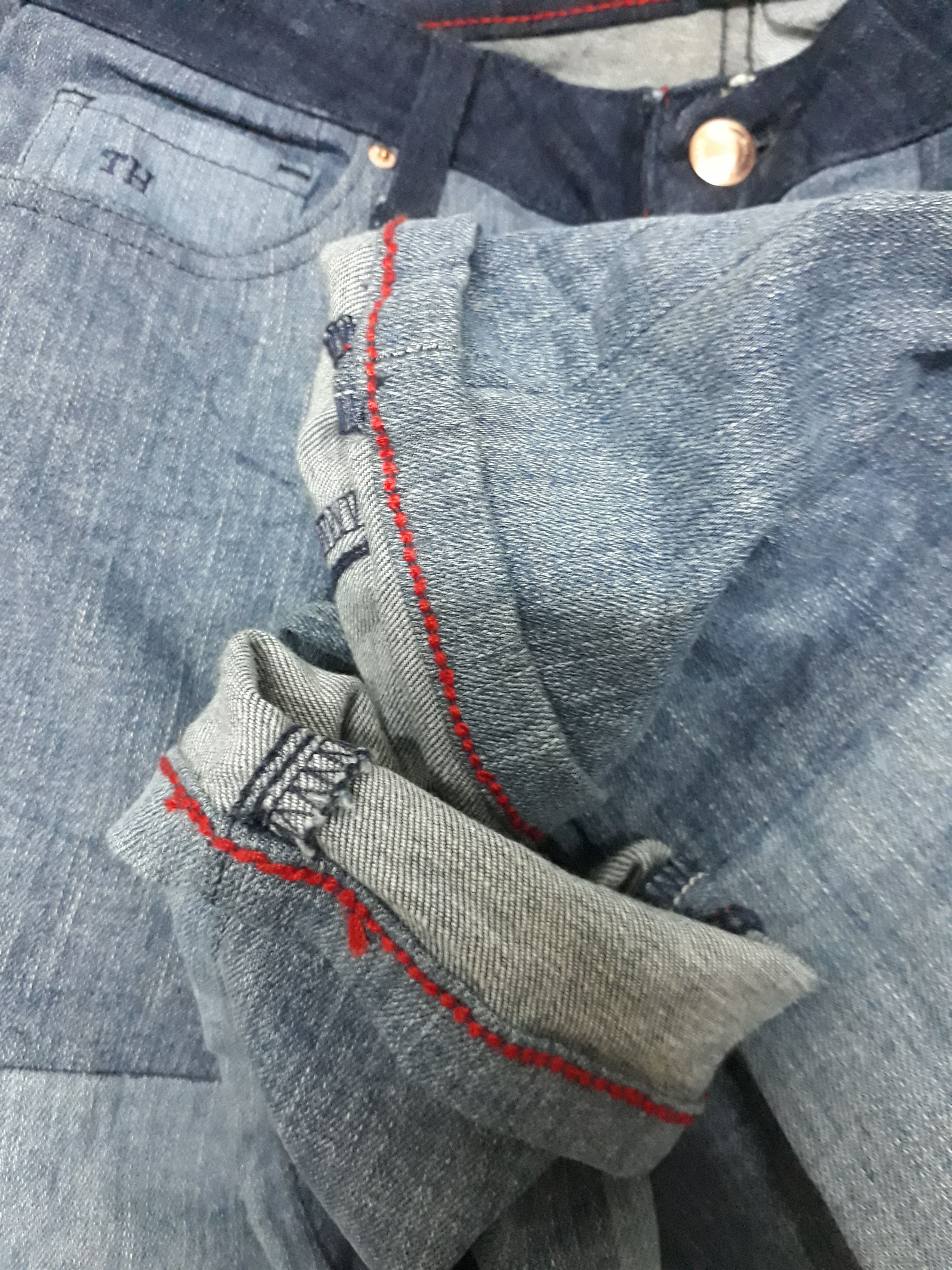 Tommy Hilfiger 💥TOMMY HILFIGER Patchwork Designer Denim Pants Size US 31 - 6 Thumbnail